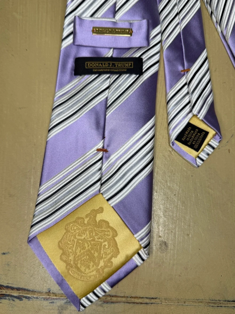 Donald J. Trump Lavender Striped Tie - Polished Formal Accessory
